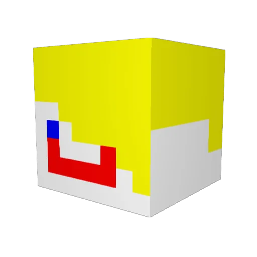Freddo29 Minecraft avatar head, 3D render