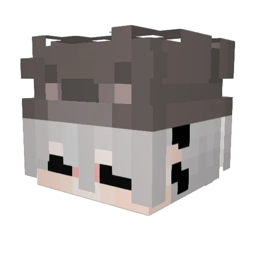 Freddoune Minecraft avatar head, 3D render