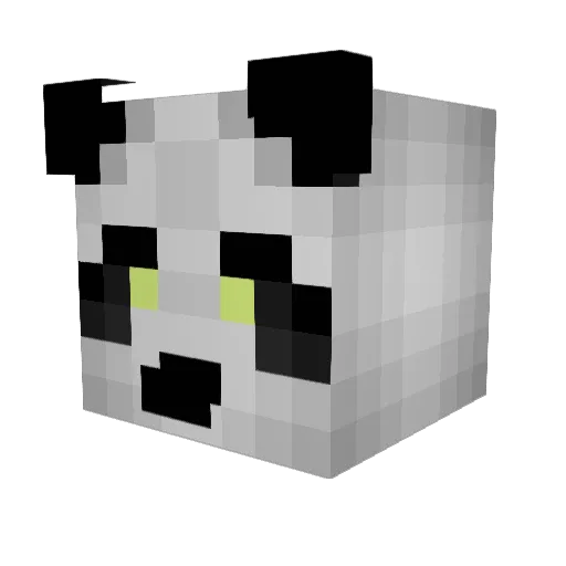 Freddup Minecraft avatar head, 3D render