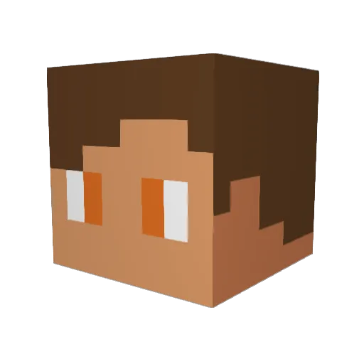 Freddy103 Minecraft avatar head, 3D render