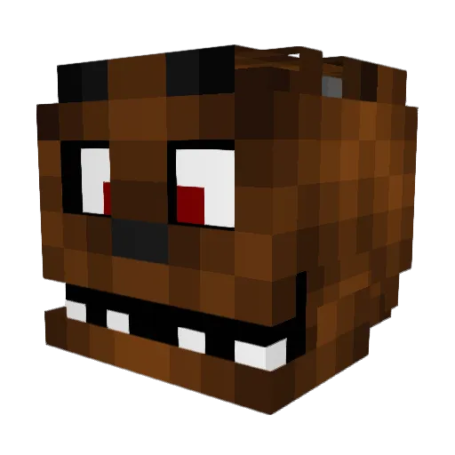 Freddy2109 Minecraft avatar head, 3D render