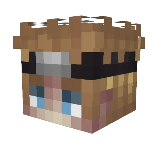 FreddyFazbear30 Minecraft avatar head, 3D render