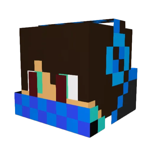 FreddyLama2508 Minecraft avatar head, 3D render