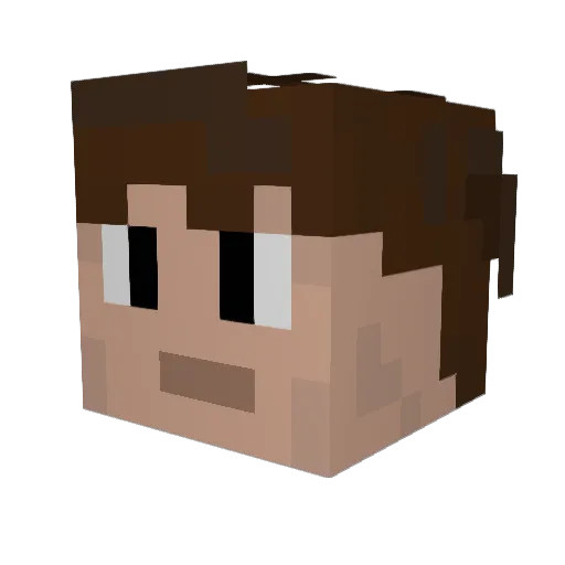 FreddyReal Minecraft avatar head, 3D render