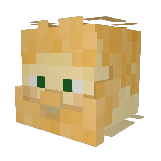 Freddy_Fisk Minecraft avatar head, 3D render