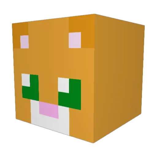 Freddydino Minecraft avatar head, 3D render