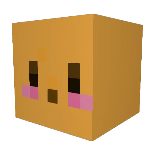 Freddyplay07 Minecraft avatar head, 3D render