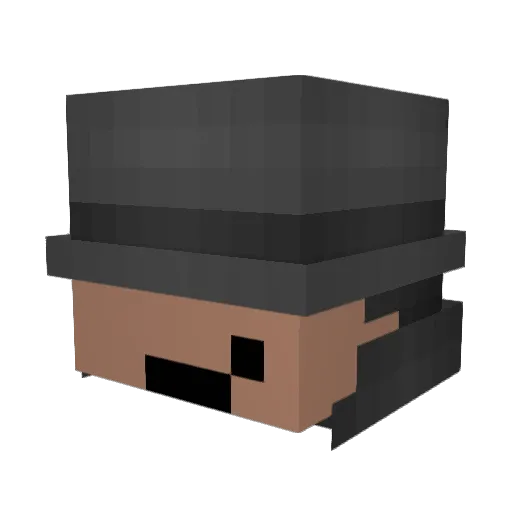 Freddzy Minecraft avatar head, 3D render