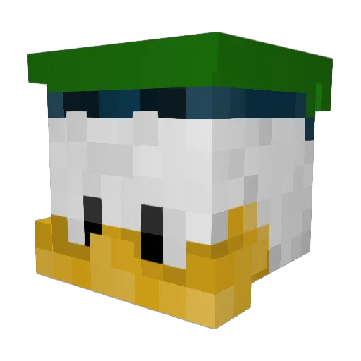 Fredegg123 Minecraft avatar head, 3D render