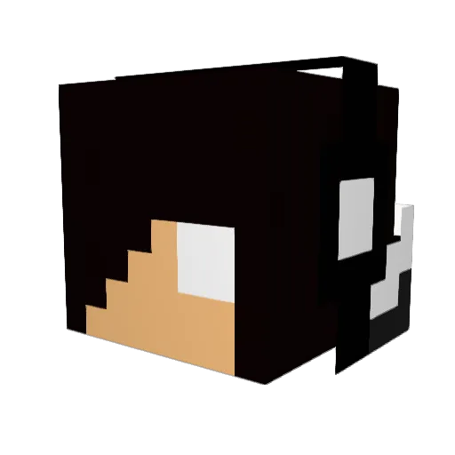 Frederadon Minecraft avatar head, 3D render