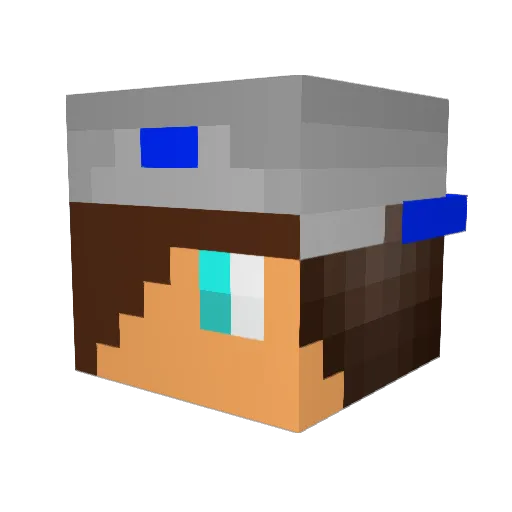Fredericcck Minecraft avatar head, 3D render