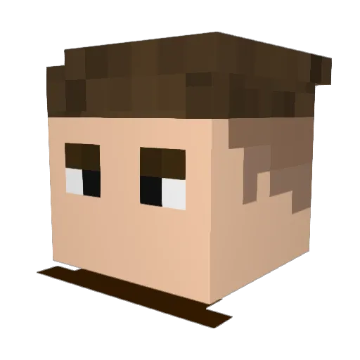Frederik477 Minecraft avatar head, 3D render