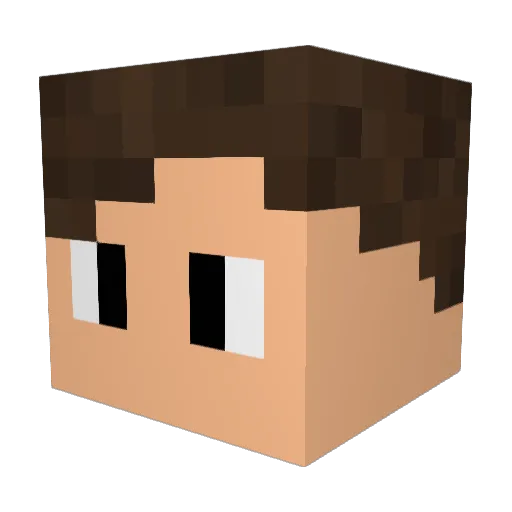 Frederikdegrote Minecraft avatar head, 3D render