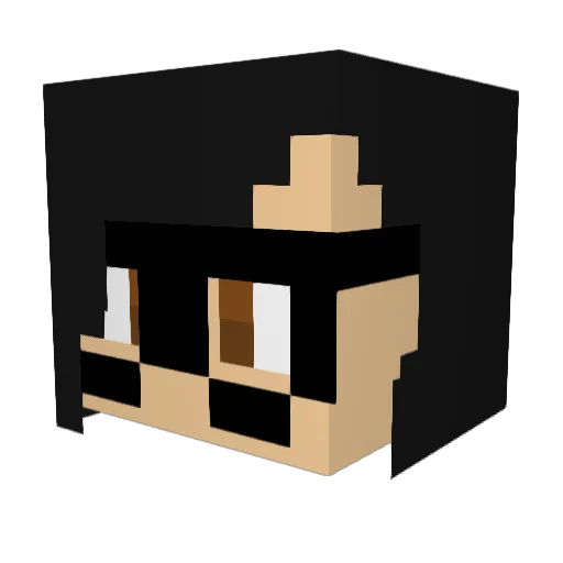 Frederikke1997 Minecraft avatar head, 3D render