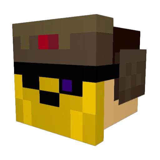 Fredgaming19 Minecraft avatar head, 3D render
