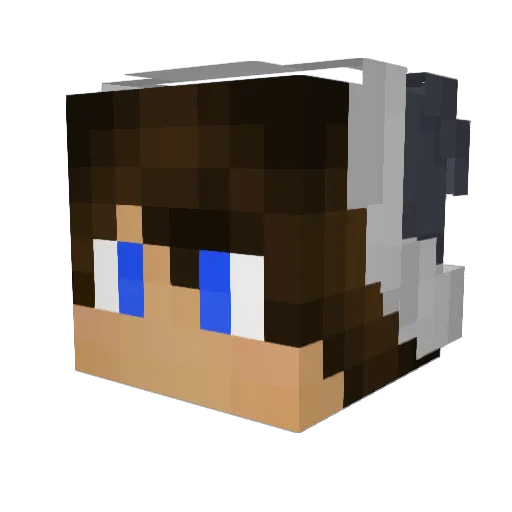 FrediW Minecraft avatar head, 3D render
