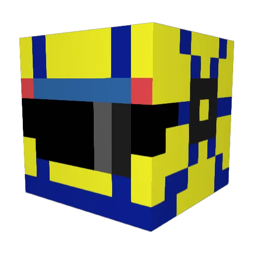 Fredifv Minecraft avatar head, 3D render