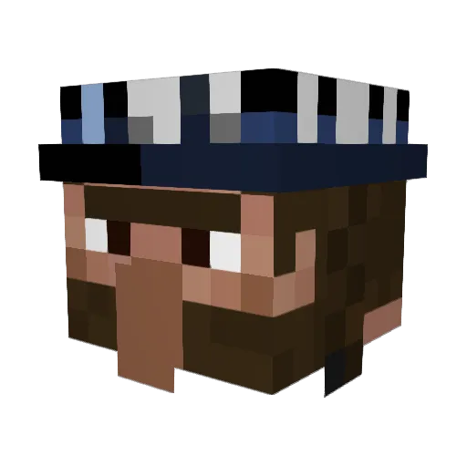 Frediic Minecraft avatar head, 3D render