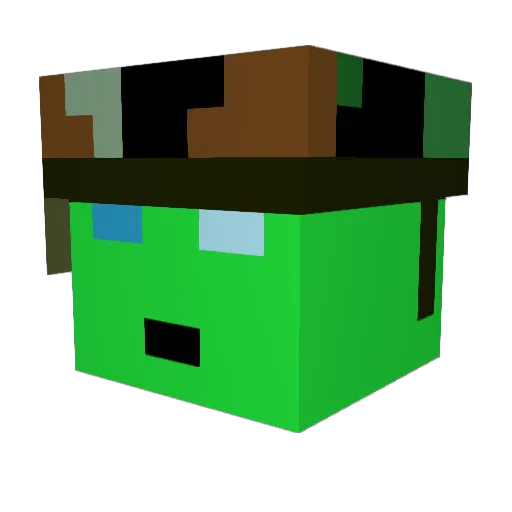 Fredistfresh Minecraft avatar head, 3D render