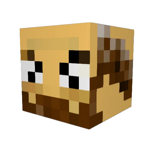 FredlLP Minecraft avatar head, 3D render