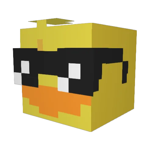 Fredmane Minecraft avatar head, 3D render