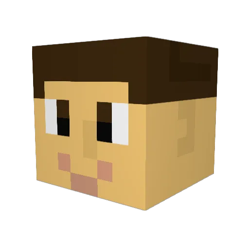 FredoDiaz Minecraft avatar head, 3D render
