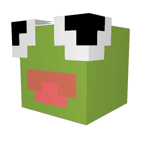 FredoV Minecraft avatar head, 3D render