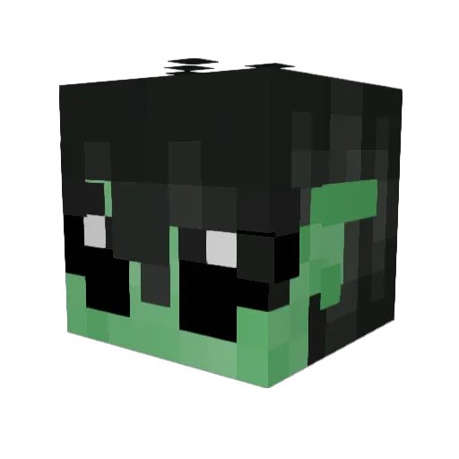 Fredocu Minecraft avatar head, 3D render