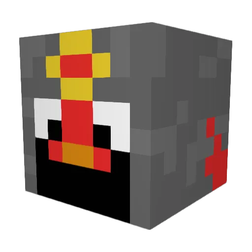 FredoftheRed Minecraft avatar head, 3D render