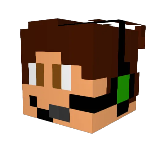 Fredolap95 Minecraft avatar head, 3D render