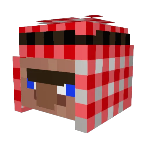 Fredollo309 Minecraft avatar head, 3D render