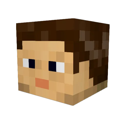 Fredoviz Minecraft avatar head, 3D render