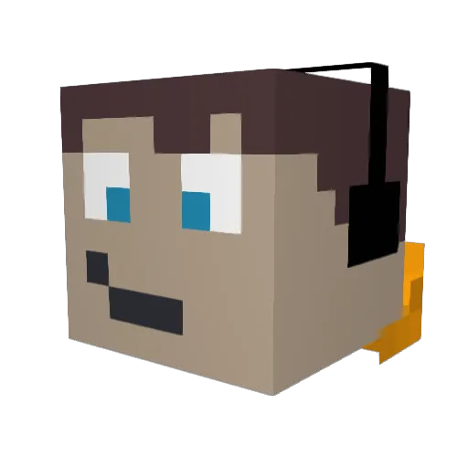 Fredramstedt Minecraft avatar head, 3D render