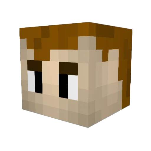 FredsCar Minecraft avatar head, 3D render