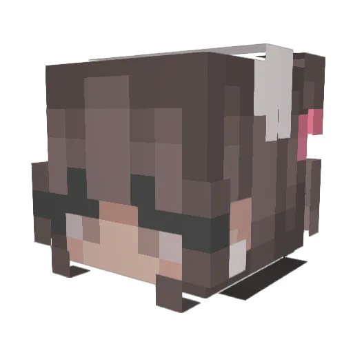 Fredunala Minecraft avatar head, 3D render