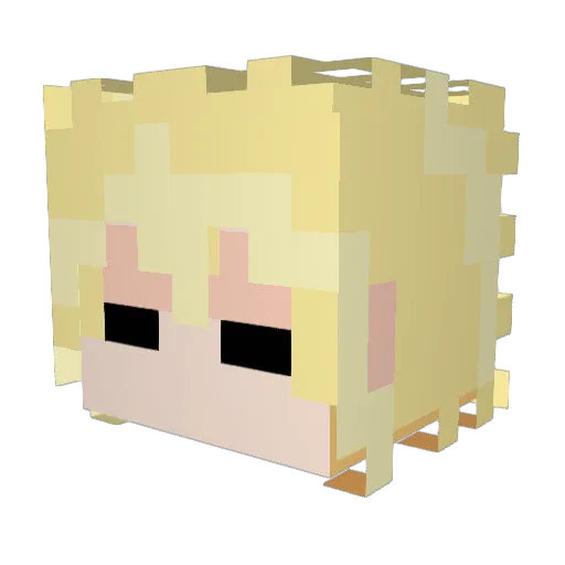 Fredx7 Minecraft avatar head, 3D render