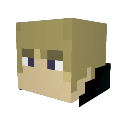 FreeArrow0 Minecraft avatar head, 3D render