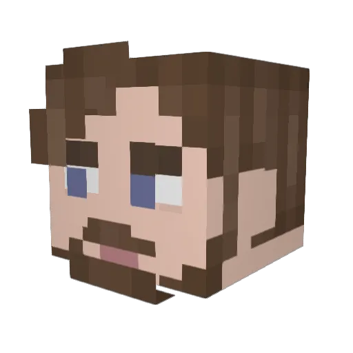 FreeCh0ice Minecraft avatar head, 3D render