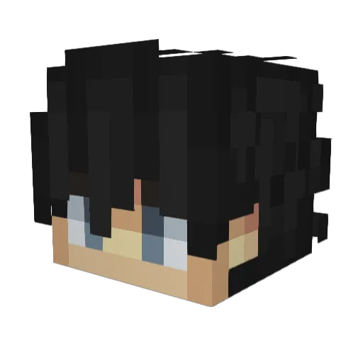FreeDG2 Minecraft avatar head, 3D render
