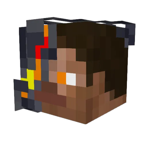 FreeFallinAngels Minecraft avatar head, 3D render