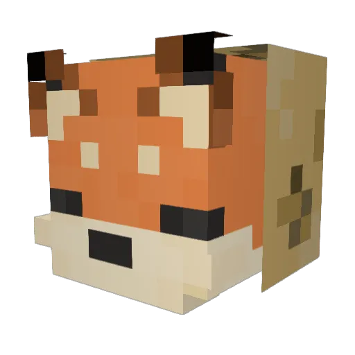 FreeFire06 Minecraft avatar head, 3D render