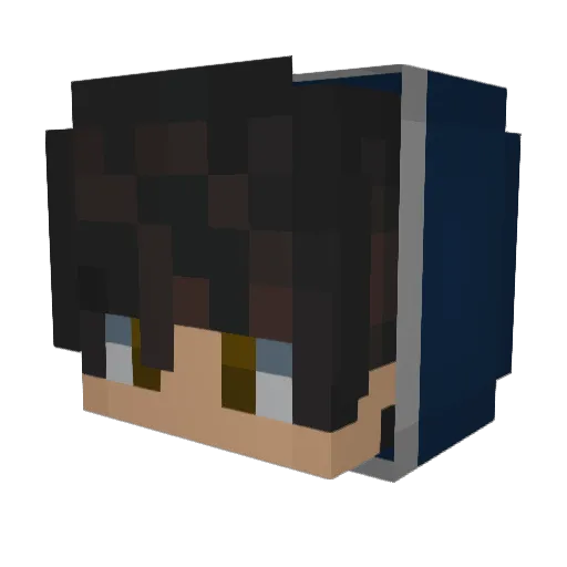 FreeFire123 Minecraft avatar head, 3D render