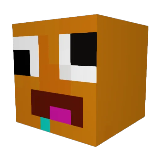 FreeFire63 Minecraft avatar head, 3D render