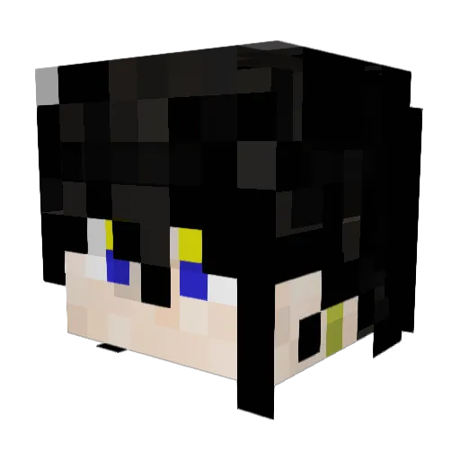 FreeHubRhune Minecraft avatar head, 3D render