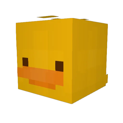 FreeJii Minecraft avatar head, 3D render