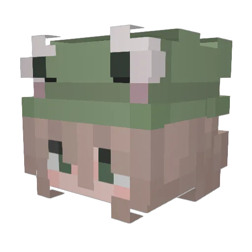 FreeKearB Minecraft avatar head, 3D render