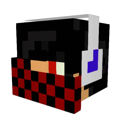 FreeLX187ers Minecraft avatar head, 3D render