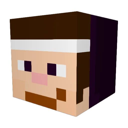 FreeLife Minecraft avatar head, 3D render