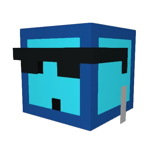 FreeLoader_ Minecraft avatar head, 3D render