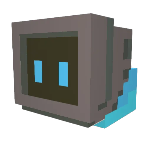 FreeMcServer Minecraft avatar head, 3D render